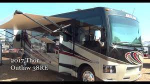 For triton v10 gasoline engine, 3 slide outs with topp. New 2017 Thor Outlaw 38re Mount Comfort Rv Youtube