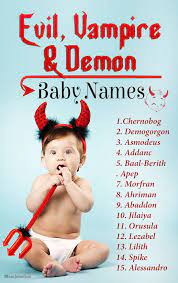 60 Evil Vampire And Demon Baby Names Any Takers Demon Baby Baby Names Unique Baby Names