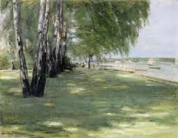 Der Garten Des Kunstlers In Wannsee Birken Am Seeufer Max Liebermann Kunstdruck Max Liebermann Schone Kunste