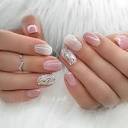 Holiday Nails Design with Sweet Pastel Hues and Glitter