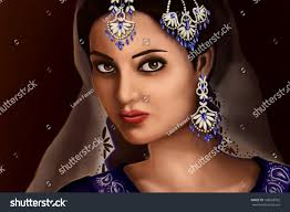 Indian Woman Stock Illustration 198663932