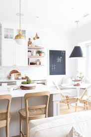 wooden ladder back chairs at light gray