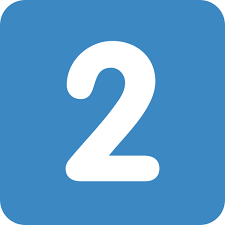 The image of a square with the numbers 1, 2 the image of a square with the numbers 1, 2, 3 and 4 written on it is the emoji intended to be used. 2 Keycap 2 Emoji