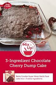 3 Ingredient Chocolate Cherry Dump Cake Recipe Dump Cake Cherry Pie Filling Recipes Easy Angel Food Cake Mix Recipes