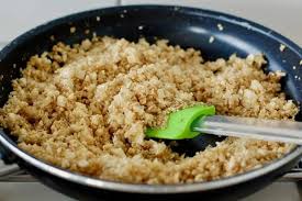 1 lb chicken breast, diced small and pan fried in olive oil and salt 1 small cauliflower, broken into florets and food processed into small pieces 1 cucumber, diced small 1 red pepper, diced small Finally How To Make Easy Cauliflower Couscous Ditch The Carbs