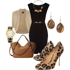 Black Dress With Animal Print Accessories 839 Fashion Leopard Print Dress Clothes Design