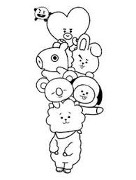 Sebab karakter tokoh barbie ini memang begitu kuat melekat di hati anak perempuan. 9 Ide Gambar Bt21 Gambar Buku Mewarnai Sketsa