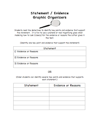 the statement evidence chart is a graphic organizer to help