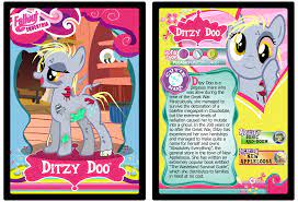 304441 - safe, artist:rinmitzuki, derpy hooves, ditzy doo, ghoul, undead,  zombie, fallout equestria, card, text, trading card - Derpibooru