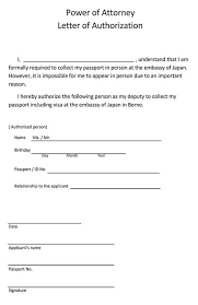 Various power of attorney form: Power Of Attorney Authorization Letter How To Format Free Samples