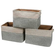 Toy storage boxes buying guide. Aqua Beymill Set Of 3 Collapsible Storage Bins With Handles Big Rectangular Fabric Baskets 15 L X 10 W X 9 H Storage Set For Towels Kids Room Nursery Shelves Laundry Closet Shoe Clothes Toys Kids Home Store Kids