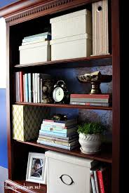 Dark Wood Bookcase Dark Wood Shelves Office Makeover Bookcase Styling