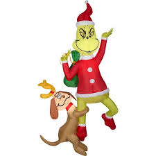 90 stylish christmas decor ideas to fill your home with holiday cheer. Gemmy Christmas Airblown Inflatable Hanging Grinch W Max Grinch 6 Ft Tall Multicolored Target