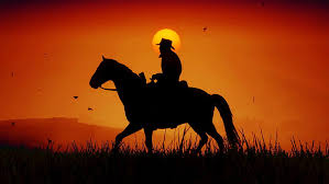 See more ideas about silhouette, cowboy art, cowboy. Hd Wallpaper Red Dead Red Dead Redemption 2 Cowboy Horse Silhouette Wallpaper Flare