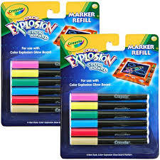 Color Explosion Glow Board Refill 2 Pack Markers Ran Dry Keep The Fun Going With Mar Crayola Markers Science For Kids Activities For Kids