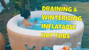 Attach a garden hose to the hot tub's bottom drain spout. How To Winterize Any Inflatable Hot Tub Spa How To Drain Water Spa Care Maintenance Youtube