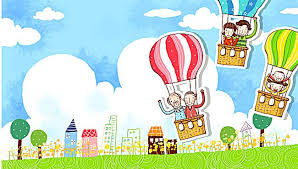 خلفيات كرتون منطاد الهواء الساخن Balloon Background Hot Air Balloon Air Balloon