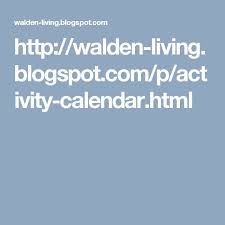 Http Walden Living Blogspot Com P Activity Calendar Html Activities January Activities Blog