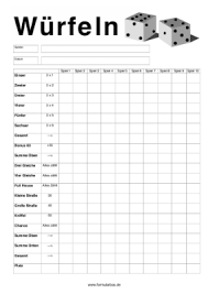 Nur noch ausdrucken und der spa kann losgehen. Kniffel Vorlage Excel Pdf