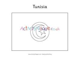 Coloring page camel and tunisian flag to print. Tunisia Flag Colouring Page