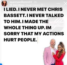 Chris Bassett's Alleged Mistresses Admits to Lying About Affair (via  Twitter) : r/BravoRealHousewives