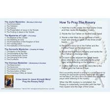 The definitive explanation on how to pray the rosary we have been told that this is by far the best graphic representation of how to pray the rosary there is. How To Pray The Rosary Pamphlet Printable Rosary Prayers Catholic Saying The Rosary Praying The Rosary