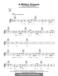 Sheet music arranged for piano/vocal/chords, and singer pro in g major (transposable). A Million Dreams From The Greatest Showman Von J Paul B Pasek Auf Musicaneo