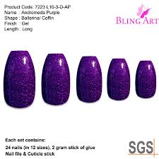 Coffin nails are called coffin nails because they look like coffins…. False Nails By Bling Art Purple Gel Ballerina Coffin 24 Fake Long Acrylic Tips At 6 99 Gbp Only From Bling Art