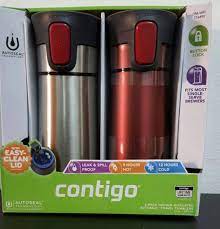 My current sliver one fails to keep coffee hot for less than an hour! Contigo Autoseal Pinnacle Vacuum Insulated Stainless Steel Travel Mug 14 Ounce 415ml Samba Red Stainless 2 Pack Price In Saudi Arabia Souq Saudi Arabia Kanbkam