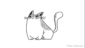 Another Little Animation I Made It Was Really Fun To Make Made In Tvpaint Cat Drawing Animated Drawings Kitten Gif