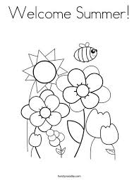 Welcome Summer Coloring Page Spring Coloring Sheets Spring Coloring Pages Summer Coloring Pages