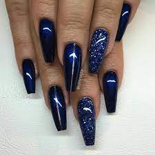 See more ideas about blue nails, navy blue nails, nails. Cute Nails Blue Acrylic Nails Makeup Nails Art Pretty Acrylic Nails