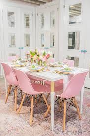 Conference Room Turned Dining Room Pink Dining Rooms Pink Home Decor Dining Room Small
