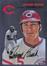 Amazon.com: 2023 Topps Chrome Platinum Anniversary Baseball #407 Johnny  Bench Cincinnati Reds Official MLB Trading Card (Stock Photo Shown, Card in  Near Mint to Mint Condition) : Collectibles & Fine Art