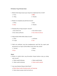 Matematika kelas 4 sd jaring. Soal Pilihan Ganda Juz 30