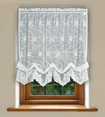 Scottish country shabby chic window valence curtain banner burlap lace rosette. Grace Shabby Chic Floral Lace Tie Up Balloon Shade Window Curtain Various Color Ebay