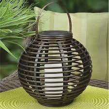 solar lantaarn basket small rotanlook lamp op zonne energie buiten lantaarn lantaarn zonne energie