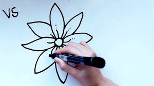 If you were looking for an easy way of drawing a flower then you went to the right page. 18 Kids Tutorial How To Draw A Flower B In 2 Minutes Simple Easy Fun Vivi Santoso Youtube