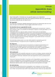 Een beginnende blindedarmontsteking dient zich vaak aan met. Appendicitis Acuta Blinde Darmontsteking