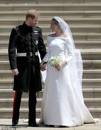 She revealed that a piece of a dress, stitched somewhere inside her bridal gown, was her something blue for her wedding. Meghan Markle S Wedding Day Something Blue In Queen Of The World Daily Mail Online