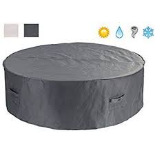 Patio Watcher Patio Furniture Cover Waterproof Outdoor Table Cover Large Round Furniture Set Cover 94 Inches Grey In 2020 Tank Pool Stock Tank Pool Stock Tank Pool Diy