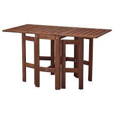 Applaro Gateleg Table Outdoor Brown Stained Ikea In 2020 Outdoor Dining Furniture Wooden Outdoor Furniture Staining Wood