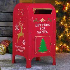 Christmas Decorations Santa Claus Mailbox Children Letters Post Office Red Metal Ebay Sal Santa North Pole Office Christmas Decorations Christmas Decorations