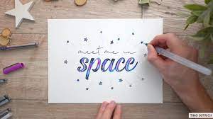 The hand lettering generator enables creating, adjusting and printing selected words and texts in wonderful hand lettering fonts. Handlettering Generator Galaxy Lettering Youtube