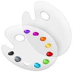 US Art Supply 9" x 11.8" Clear Oval Acrylic Painting Palette (2-Pack) -  Artists Transparent Plastic Mixing Paint Palette Tray - Non-Stick Surface  for ...