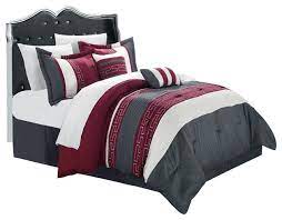 A form of the zucchetto is worn by anglican bishops and is used approximately like that of the catholic church. Carlton Burgundy Grey White King 10 Piece Comforter Bed In A Bag Set Contemporary Comforters And Comforter Sets By Closeoutlinen Houzz