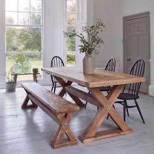 The dining room is an important part of the home, make it complete and functional by adding a stylish dining room set. Reclaimed Timber Country Trestle Dining Table Country Kitchen Tables Country Dining Tables Country Dining Room Table