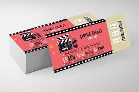 Cinema Ticket Print Templates Cinema Ticket Movie Ticket Template Ticket Printing