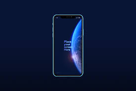 Free gravity iphone 12 mockup psd set. Blue Iphone Xr Mockup Mockup World