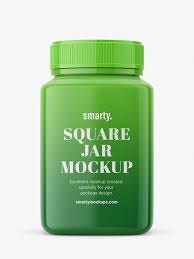 Square Glossy Jar Mockup Smarty Mockups Square Jars Jar Bottle Mockup